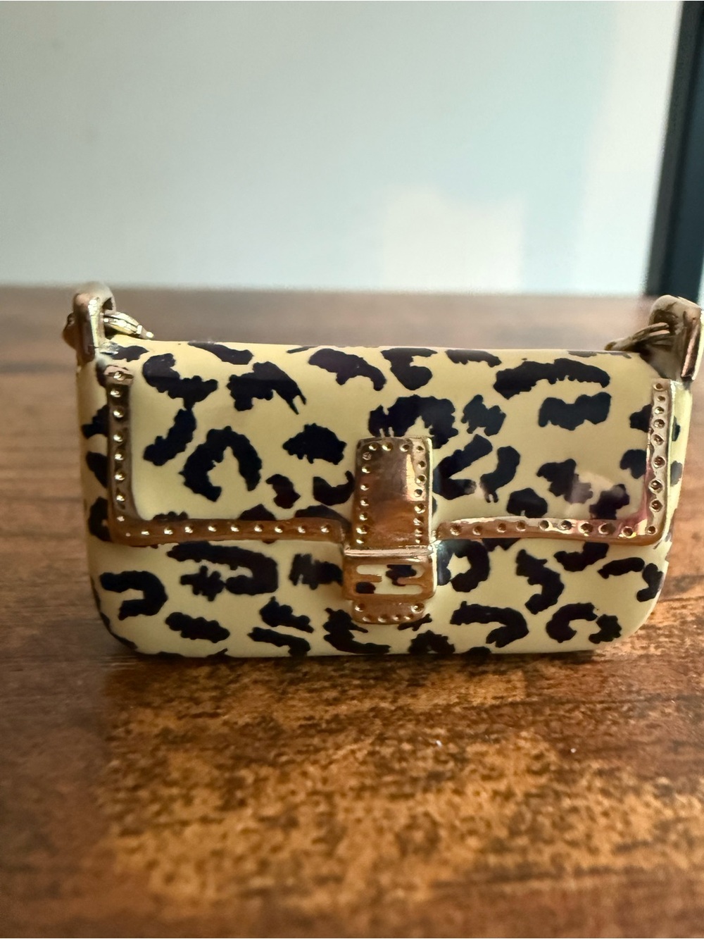 Fendi Leopard Print Baguette Bagcharm